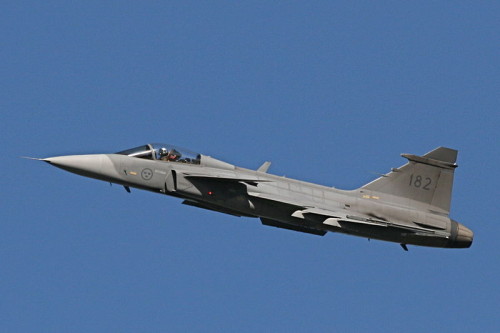 Swedish Air Force JAS39 Gripen (single seat model). Photo by Ernst Vikne (Creative Commons BY-SA).