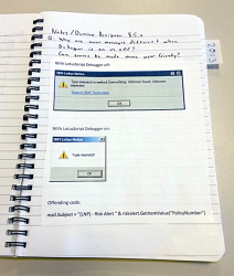 Notebook with questions for the IBM developers