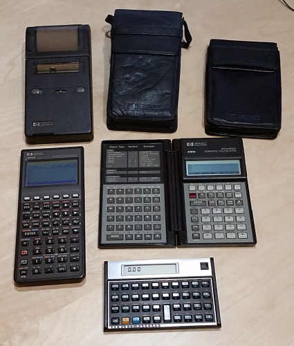 My collection of HP calculators and printers.